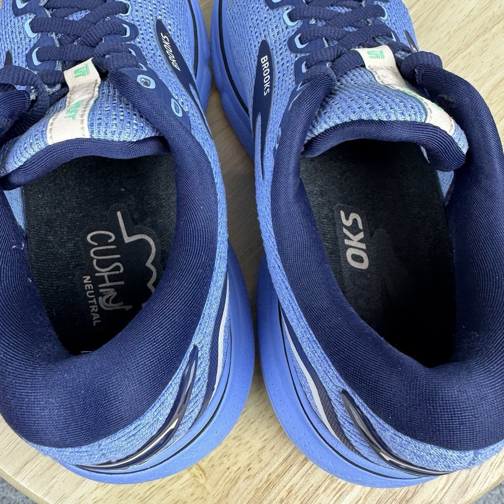 Brooks Ghost 15 Womens 7.5 Blue Road Running Shoes Walking Gym 1203801B472 - Picture 10 of 11